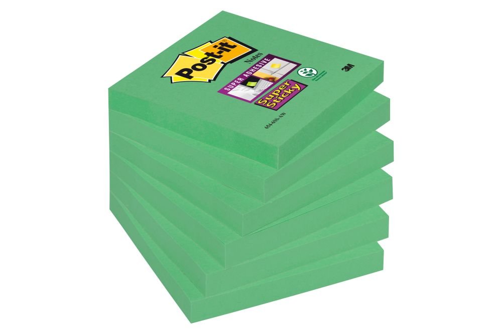 Post-it SS notes 76x76 Asparges grn 6 stk.